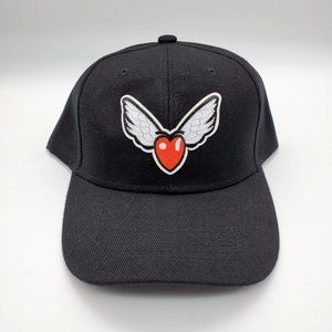 Novelty Hat New Adjustable | Iron On Patch Black Humor Heart Wings